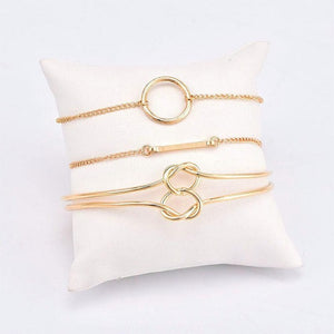 Gold Circle Bar Bracelet