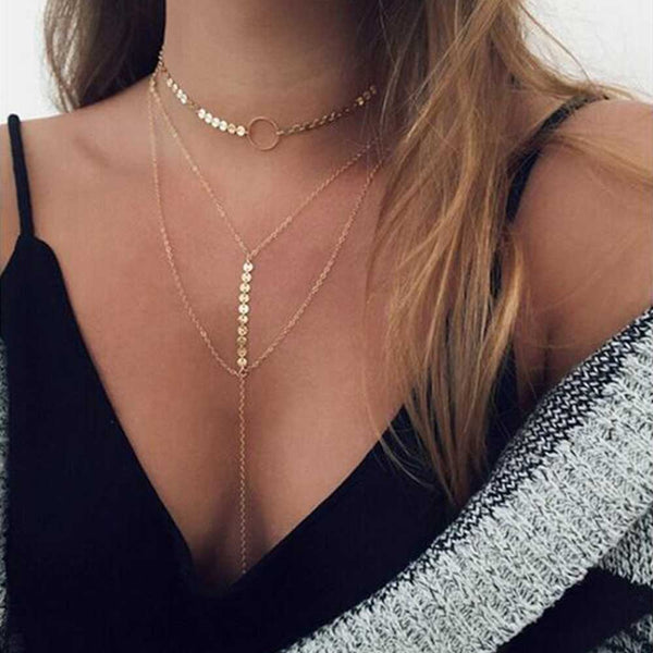 Double Layer Long Necklace