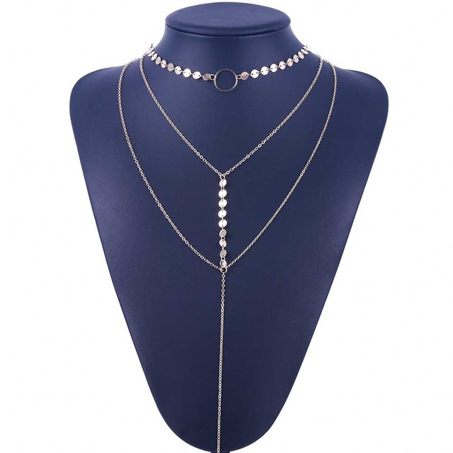Double Layer Long Necklace