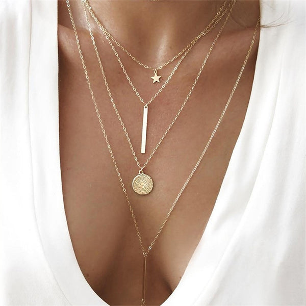 Long Multi-Layer Necklace Set