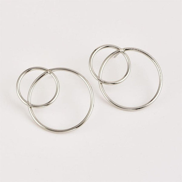 Gold Color Circle Earrings
