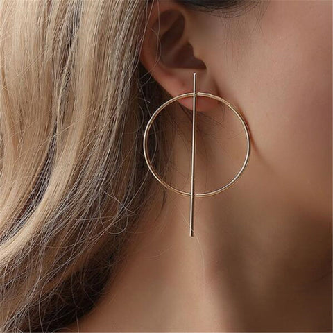 Round Alloy Earrings