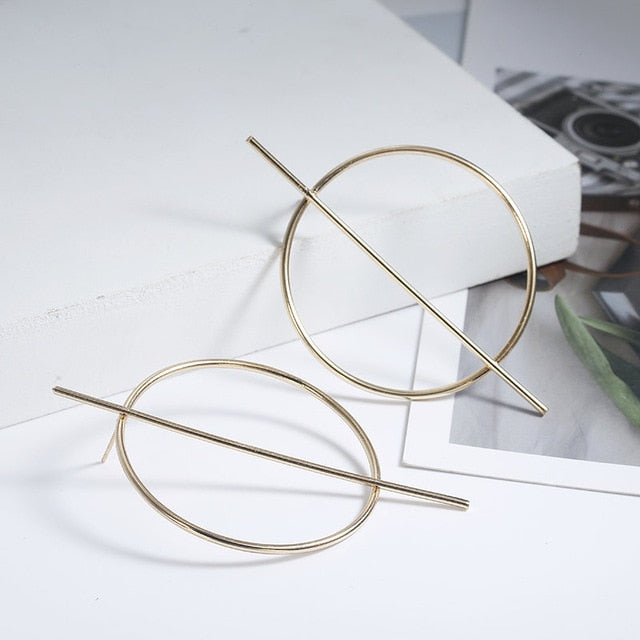 Round Alloy Earrings