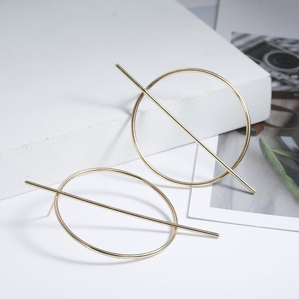 Round Alloy Earrings