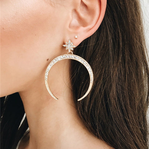 Retro Moon Earrings