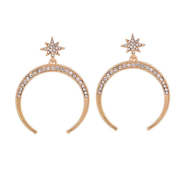 Retro Moon Earrings