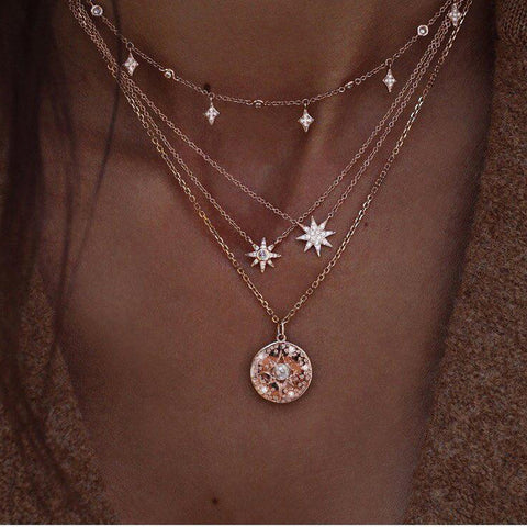Bohemian Multi-Layer Gold Necklace