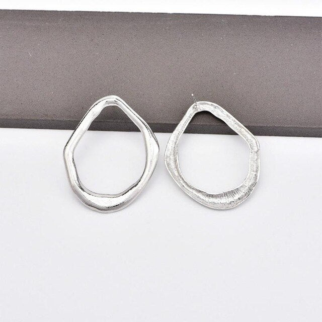 Silver Vintage Round Earrings
