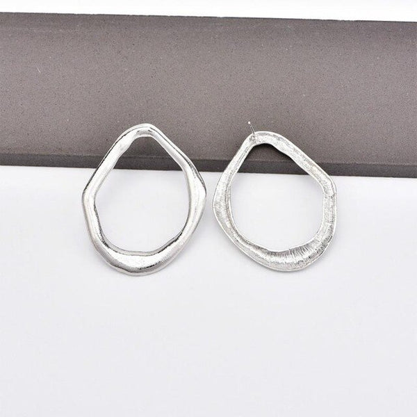 Silver Vintage Round Earrings