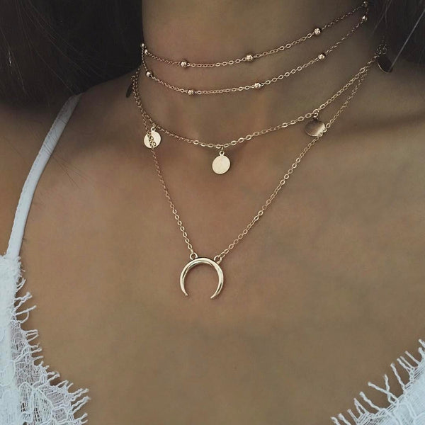 Multi-Layer Moon Necklace