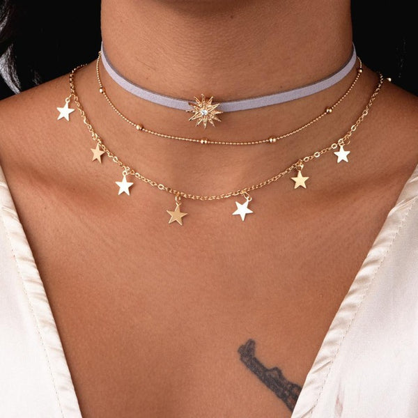 Multi-Layer Moon Necklace