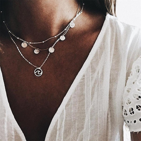 Multi-Layer Moon Necklace