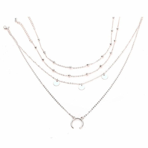 Multi-Layer Moon Necklace