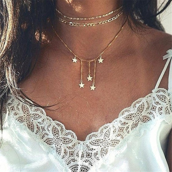 Multi-Layer Moon Necklace