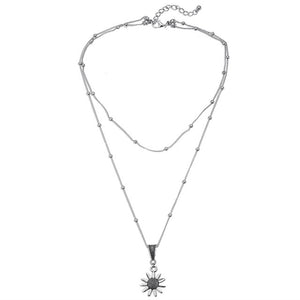 Double Layered Sunflower Necklace