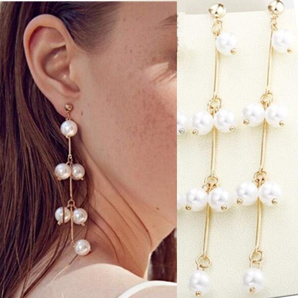 Pearl Long Earrings