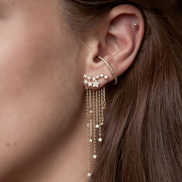 Crystal Chain Earrings