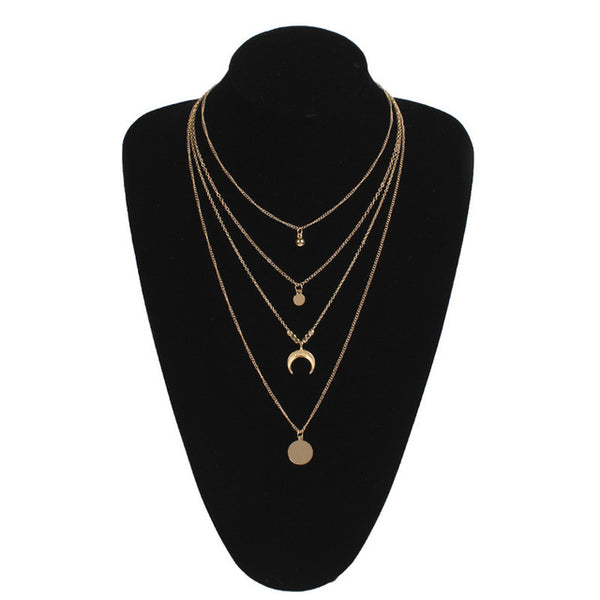 Gold Color Bohemian Multi-Layer Necklace