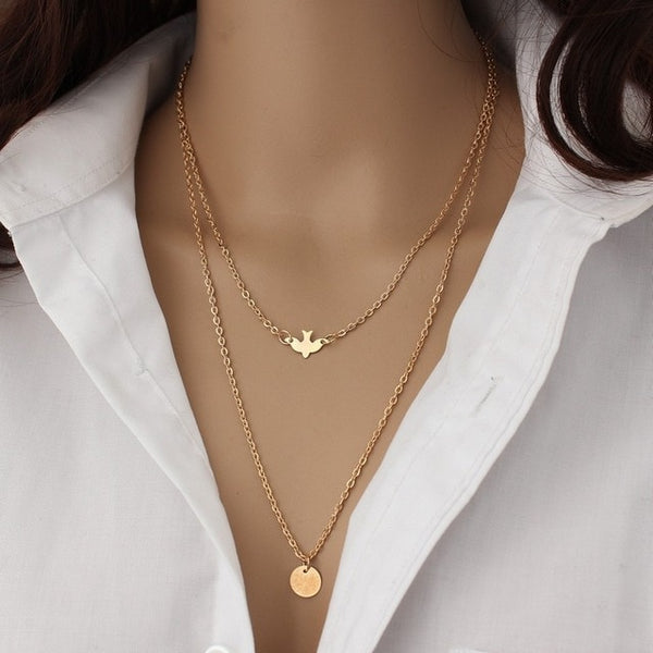 Gold Color Bohemian Multi-Layer Necklace