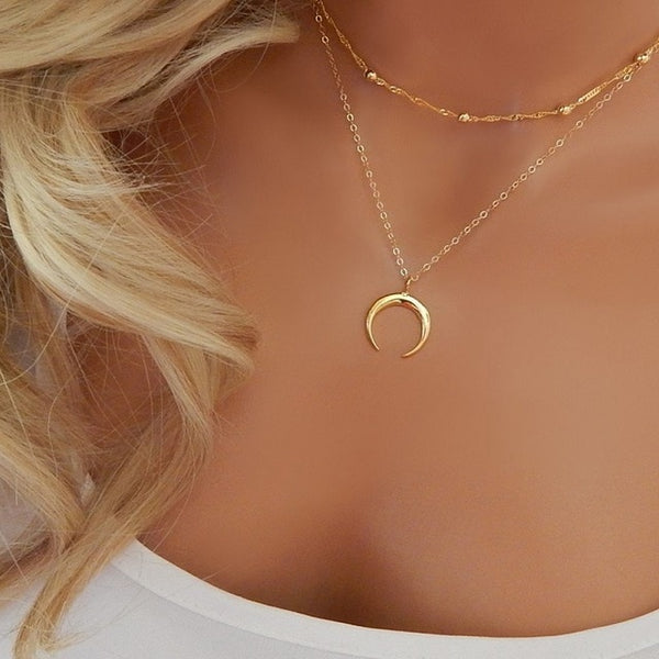 Gold Color Bohemian Multi-Layer Necklace