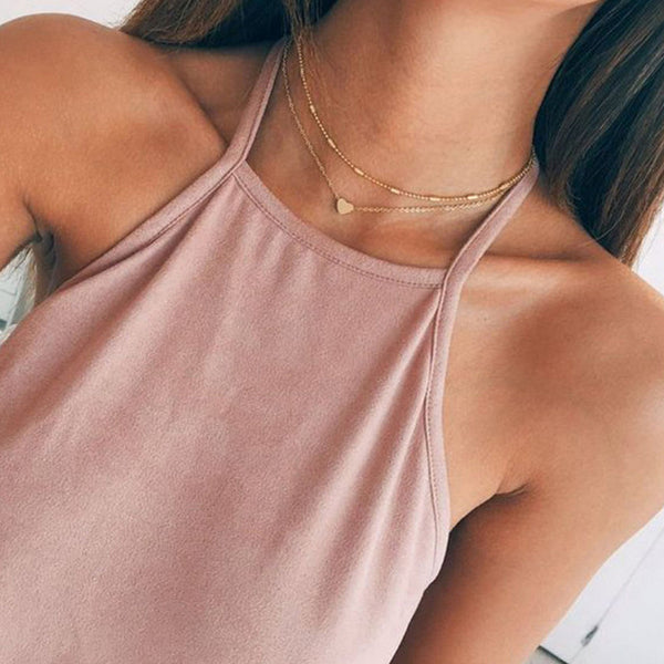 Gold Color Bohemian Multi-Layer Necklace
