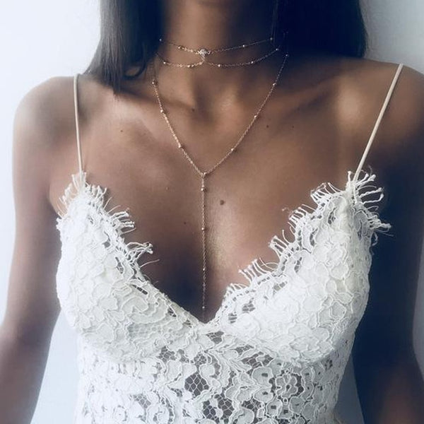 Gold Color Bohemian Multi-Layer Necklace