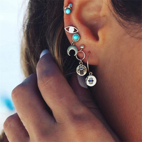 Gold Color Earrings Set